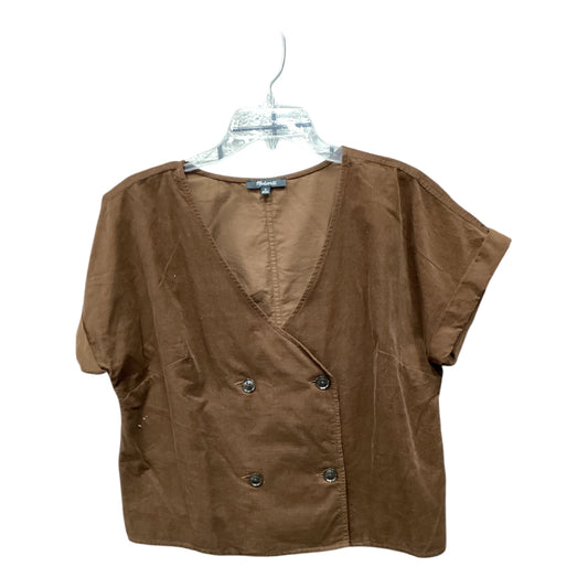 Top Short Sleeve By Madewell In Brown, Size: M