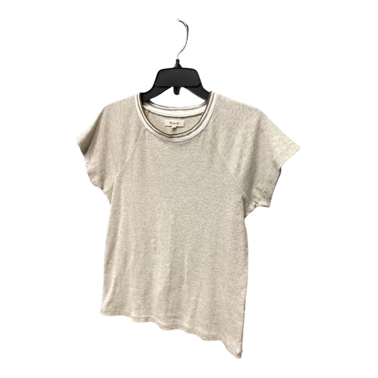 Top Short Sleeve By Madewell In Beige, Size: M