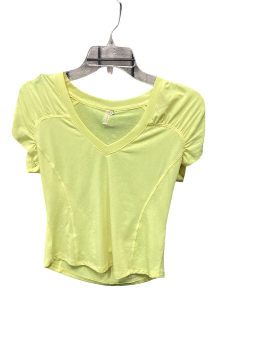 Athletic Top Short Sleeve By Free People In Yellow, Size: S