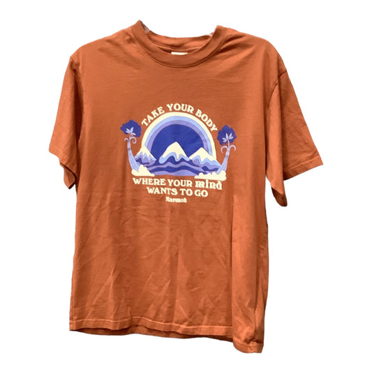 Orange Top Short Sleeve Basic Marmot, Size M