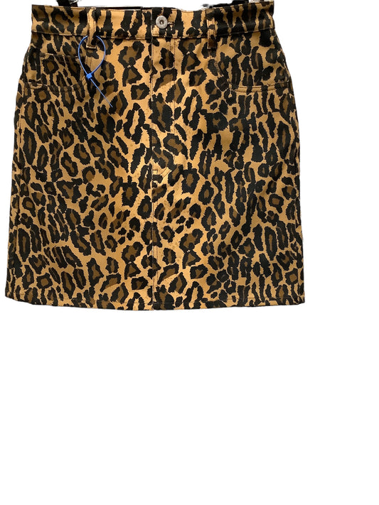 Leopard Print Skirt Luxury Designer Miu Miu, Size 2