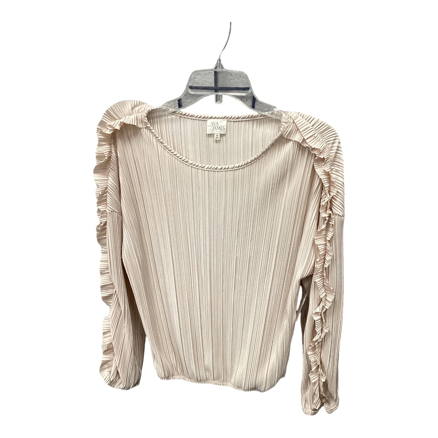 Top Long Sleeve By Ava James In Pink, Size: M