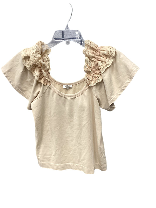 Top Short Sleeve By Pilcro In Tan, Size: Xs