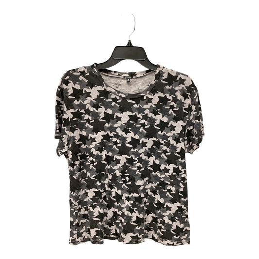 Top Short Sleeve By Clothes Mentor In Black & Grey, Size: M