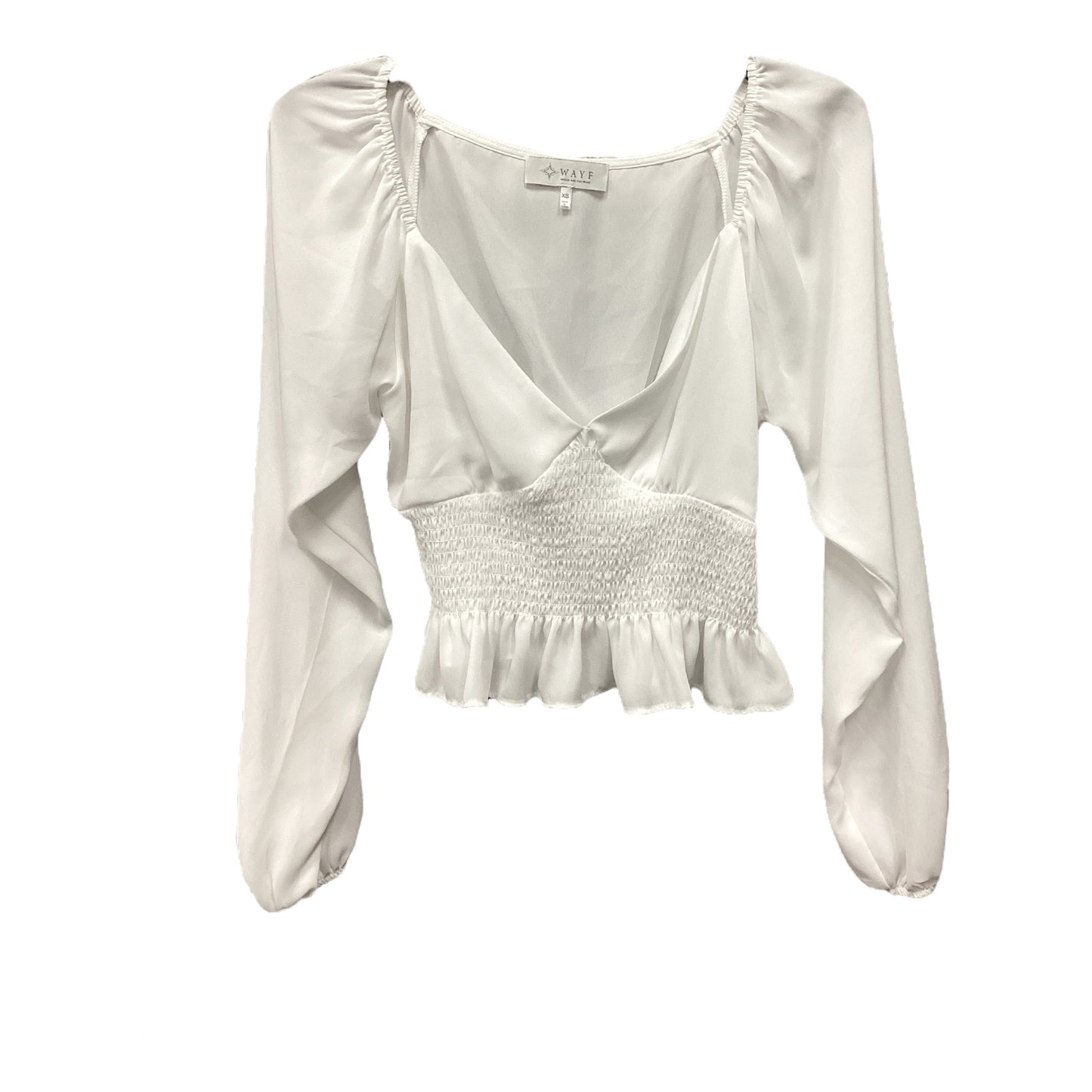 Top Long Sleeve By Wayf In White, Size: Xs