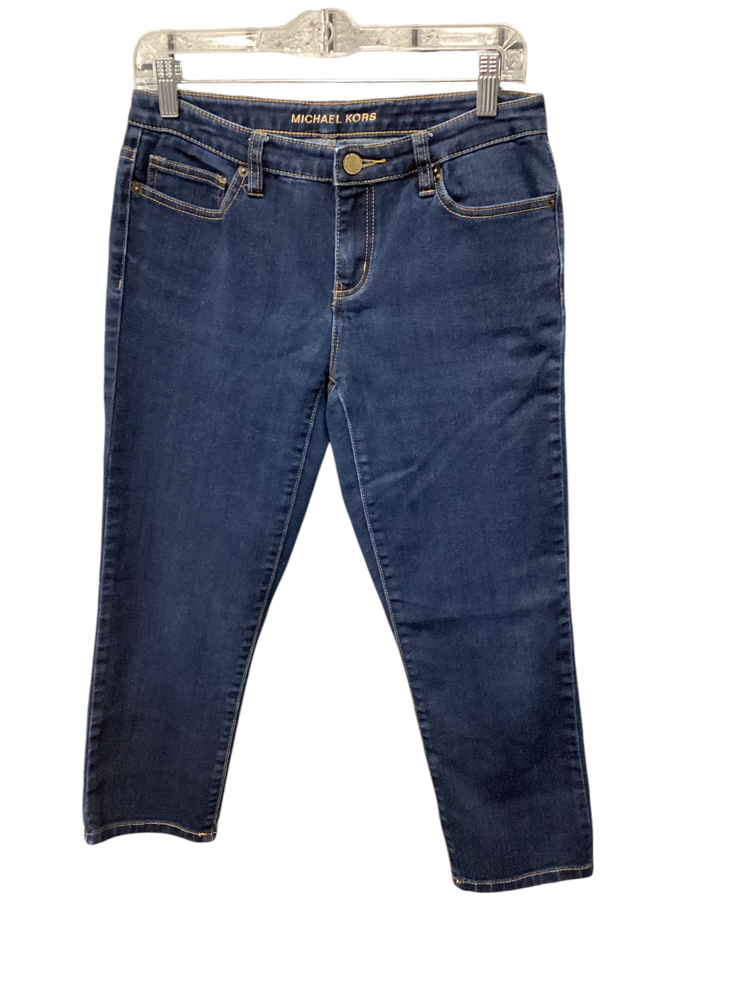 Jeans Cropped By Michael By Michael Kors In Blue Denim, Size: 4