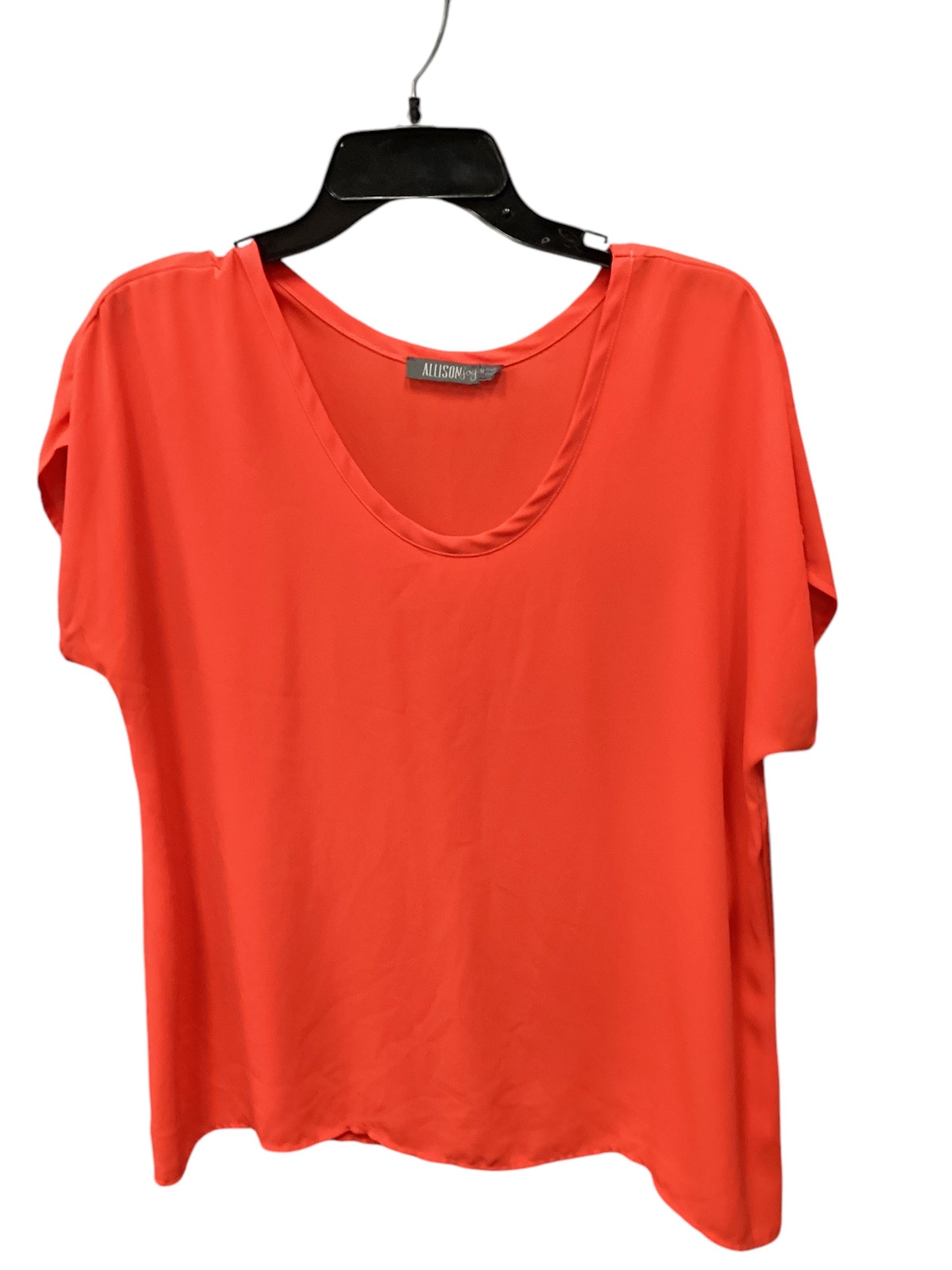 Top Short Sleeve By Allison Joy In Orange, Size: M