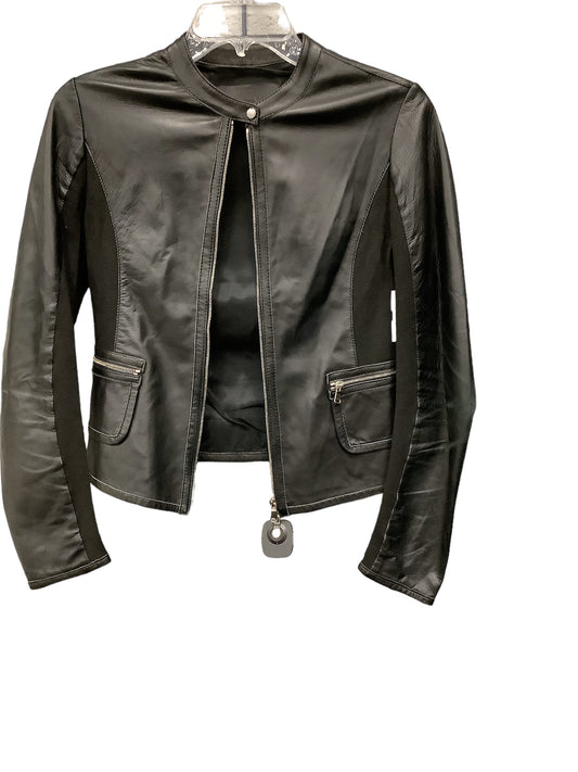 Black Jacket Leather Cmb, Size 40