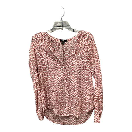 Top Long Sleeve By Paige In Red & White, Size: Xs