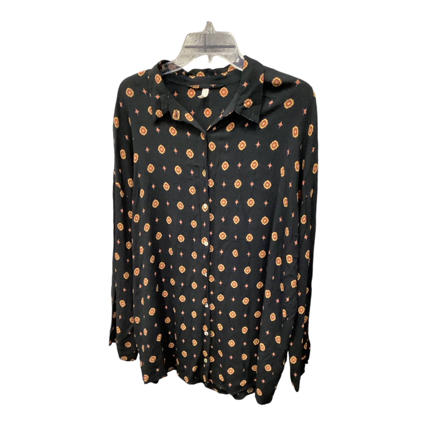 Top Long Sleeve By Free People In Black, Size: M