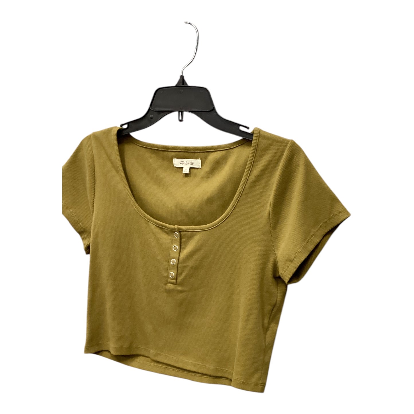 Top Short Sleeve Basic By Madewell In Yellow, Size: M