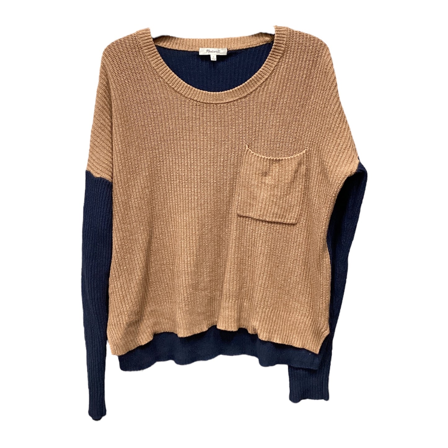 Sweater By Madewell In Blue & Brown, Size: M