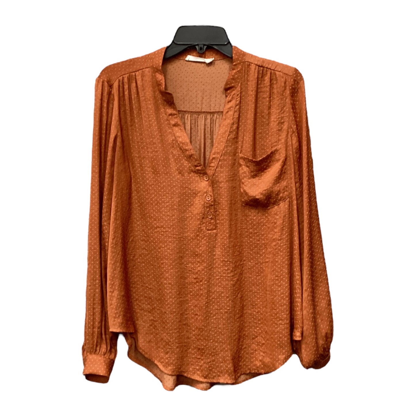 Top Long Sleeve By Lush In Orange, Size: S