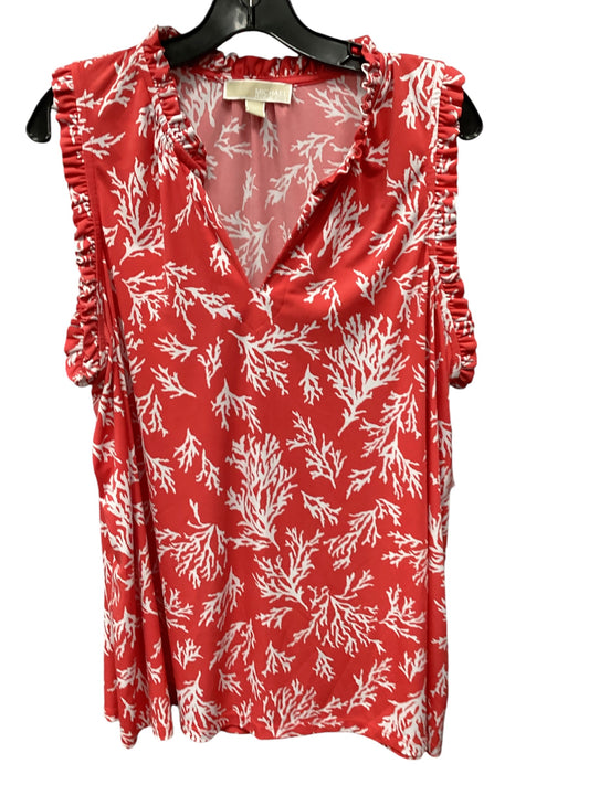 Top Sleeveless By Michael By Michael Kors In Red, Size: 2x