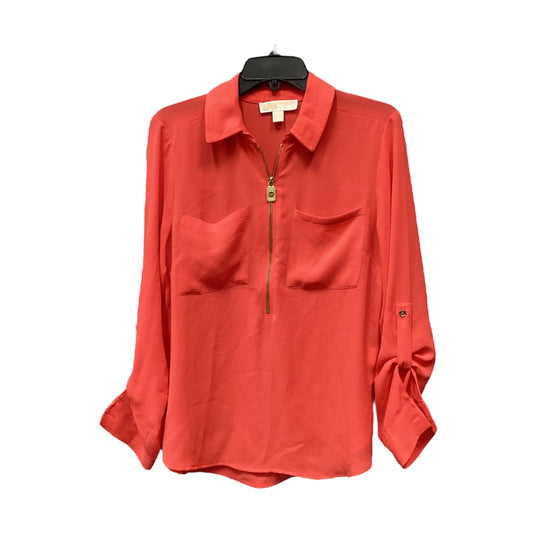 Top Long Sleeve By Michael By Michael Kors In Orange, Size: M