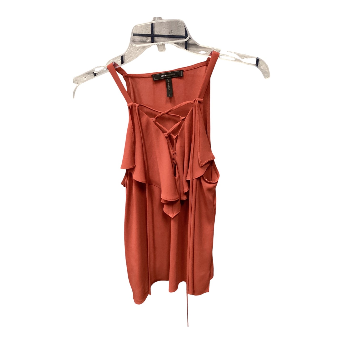 Top Sleeveless By Bcbgmaxazria In Orange, Size: M