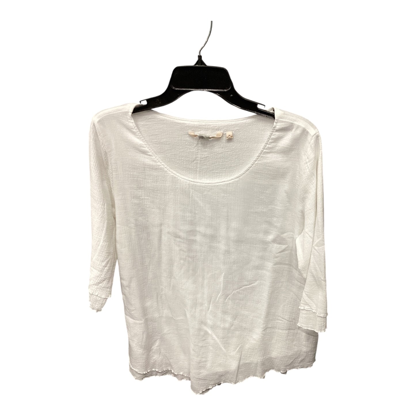 Top Long Sleeve By Soft Surroundings In White, Size: M