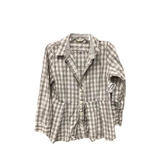 Top Long Sleeve By Anthropologie In Plaid Pattern, Size: M