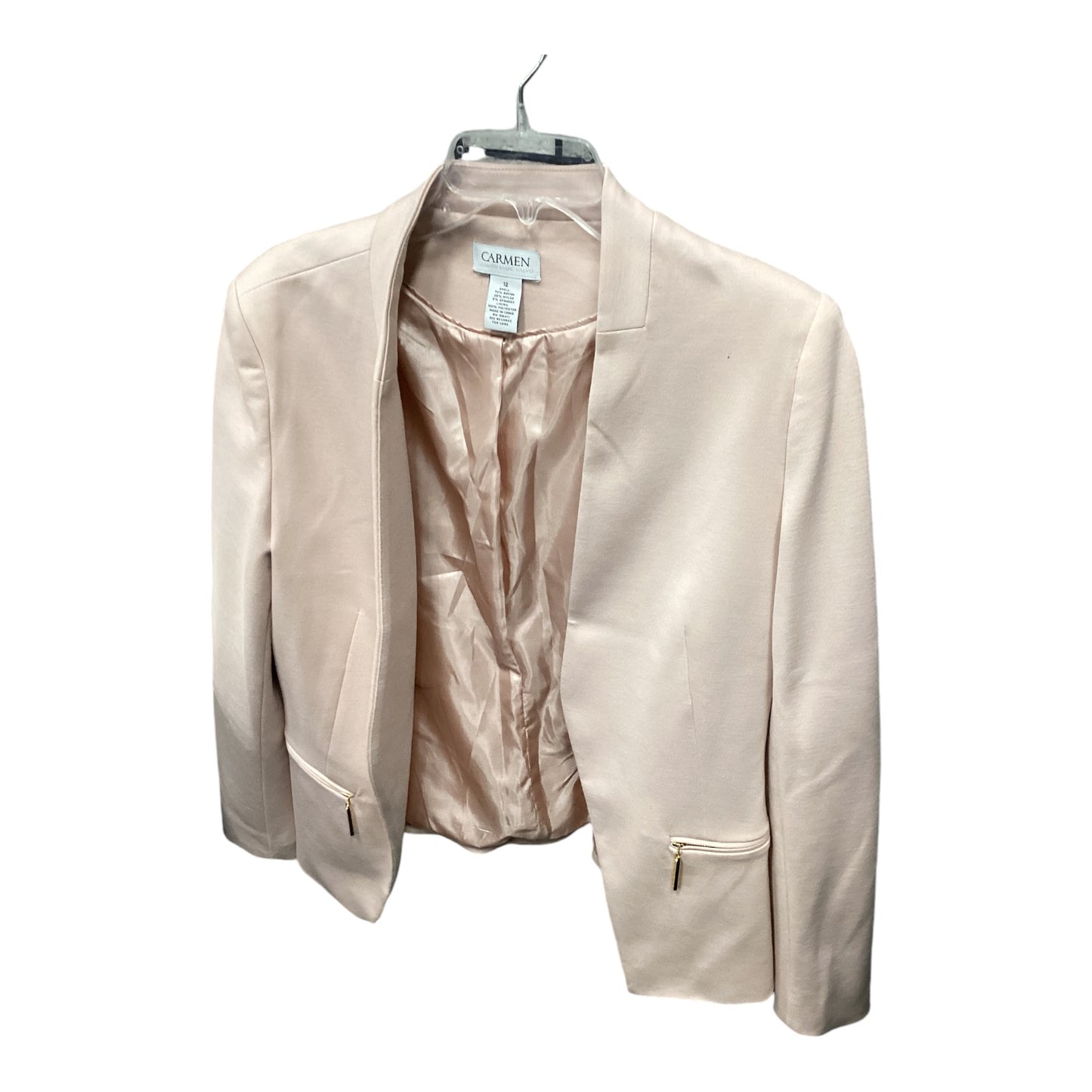 Blazer By Carmen Marc Valvo In Pink, Size: 12