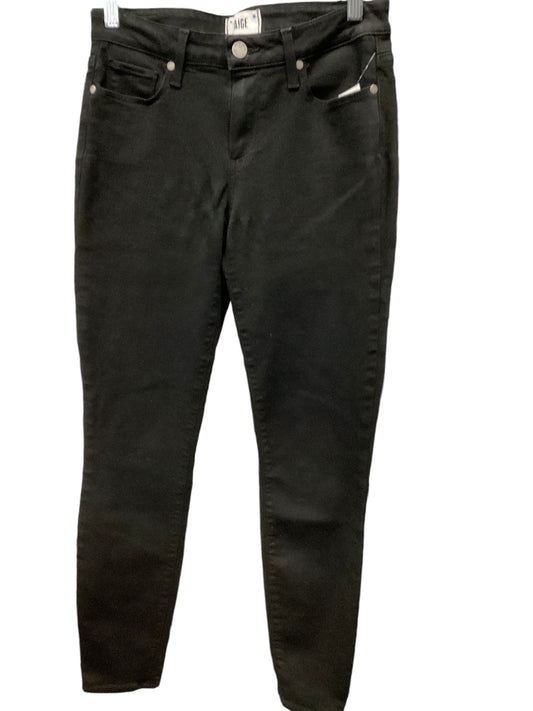 Jeans Designer By Paige In Black Denim, Size: 4