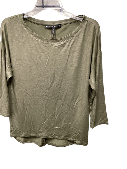 Top 3/4 Sleeve By White House Black Market In Green, Size: S