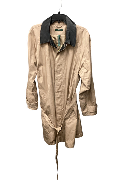 Coat Trench Coat By Lauren By Ralph Lauren In Brown, Size: 2x