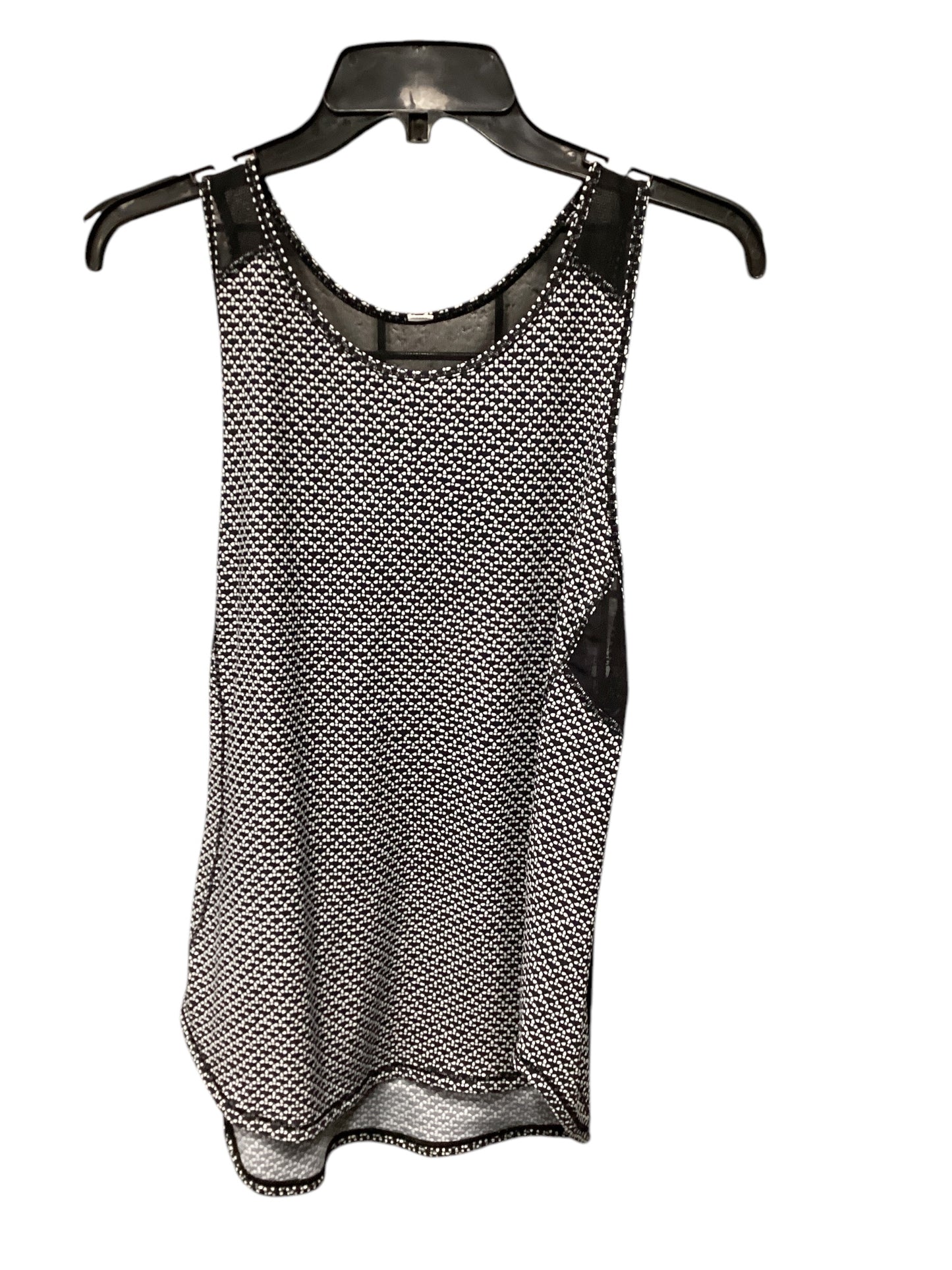 Athletic Tank Top By Lululemon In Black & White, Size: M