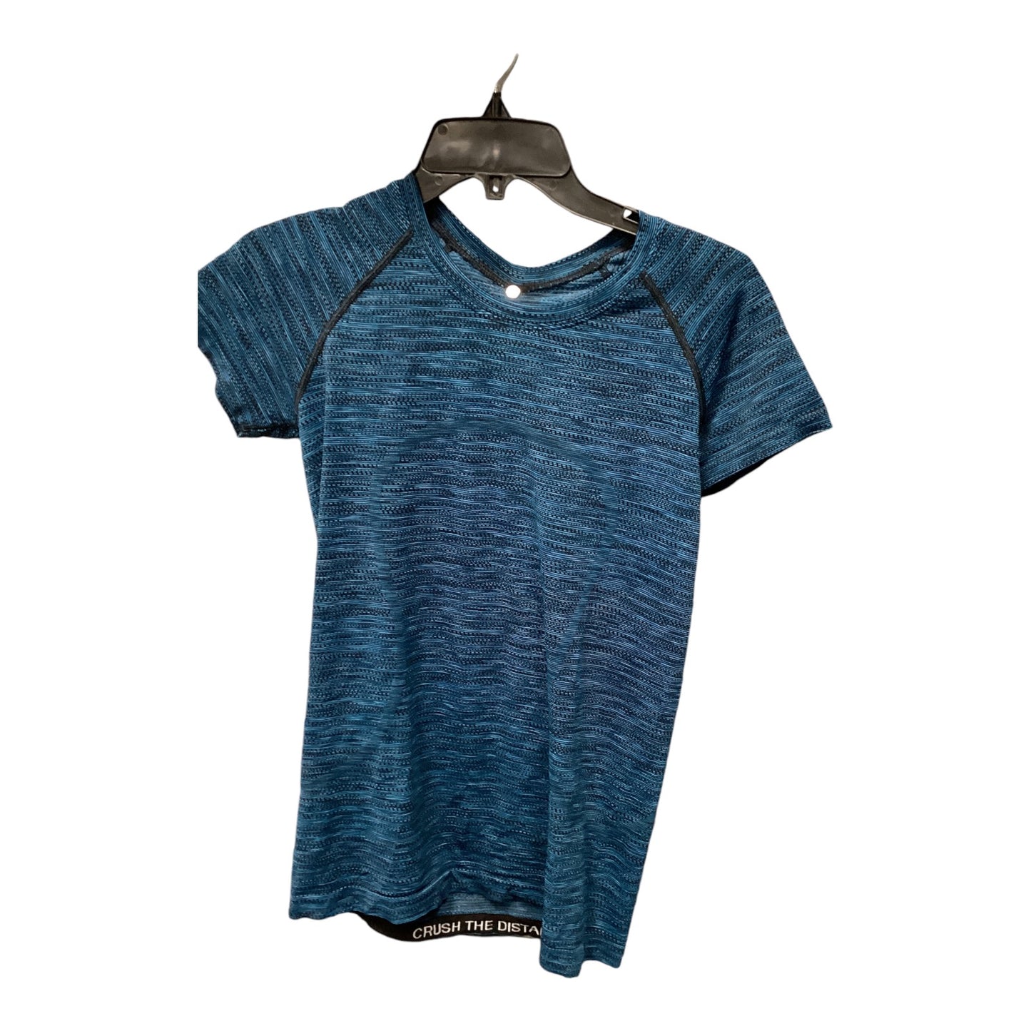 Athletic Top Short Sleeve By Lululemon In Blue, Size: 8