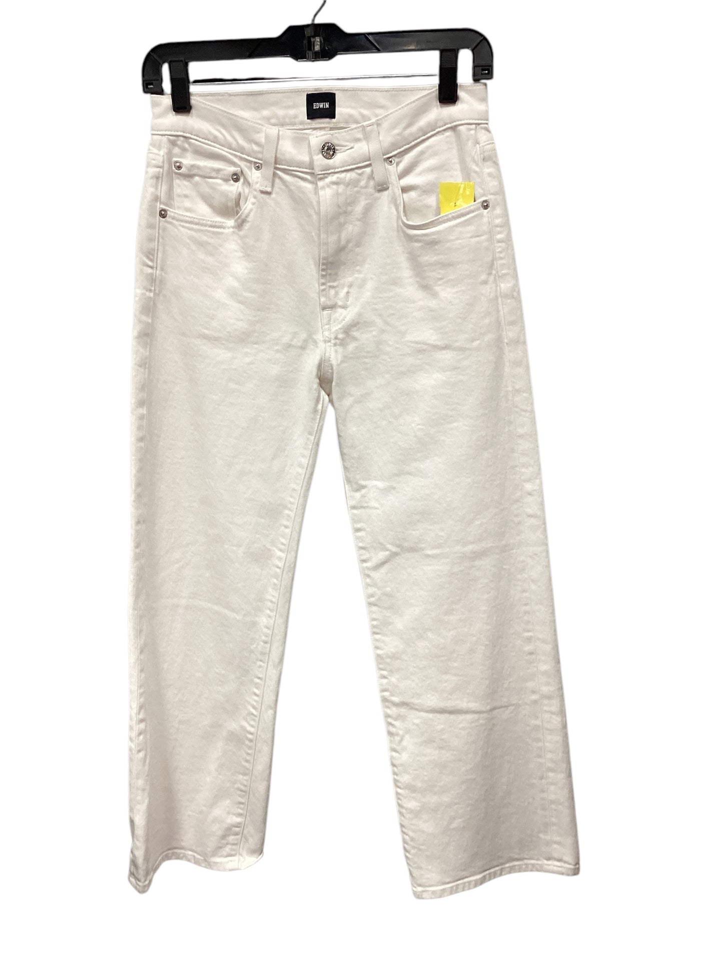 Jeans Straight By Edwin In White Denim, Size: 2