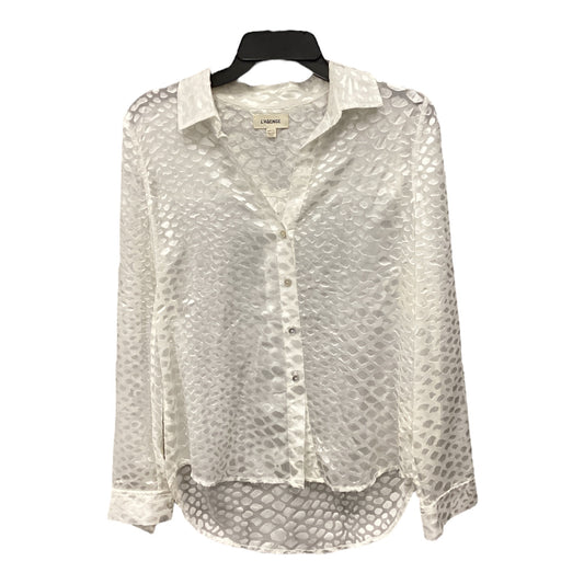 Blouse Long Sleeve By L Agence In White, Size: Xxs