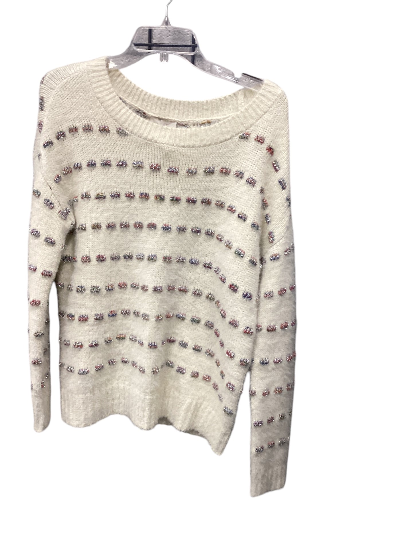 Sweater By Loft O In Cream, Size: L