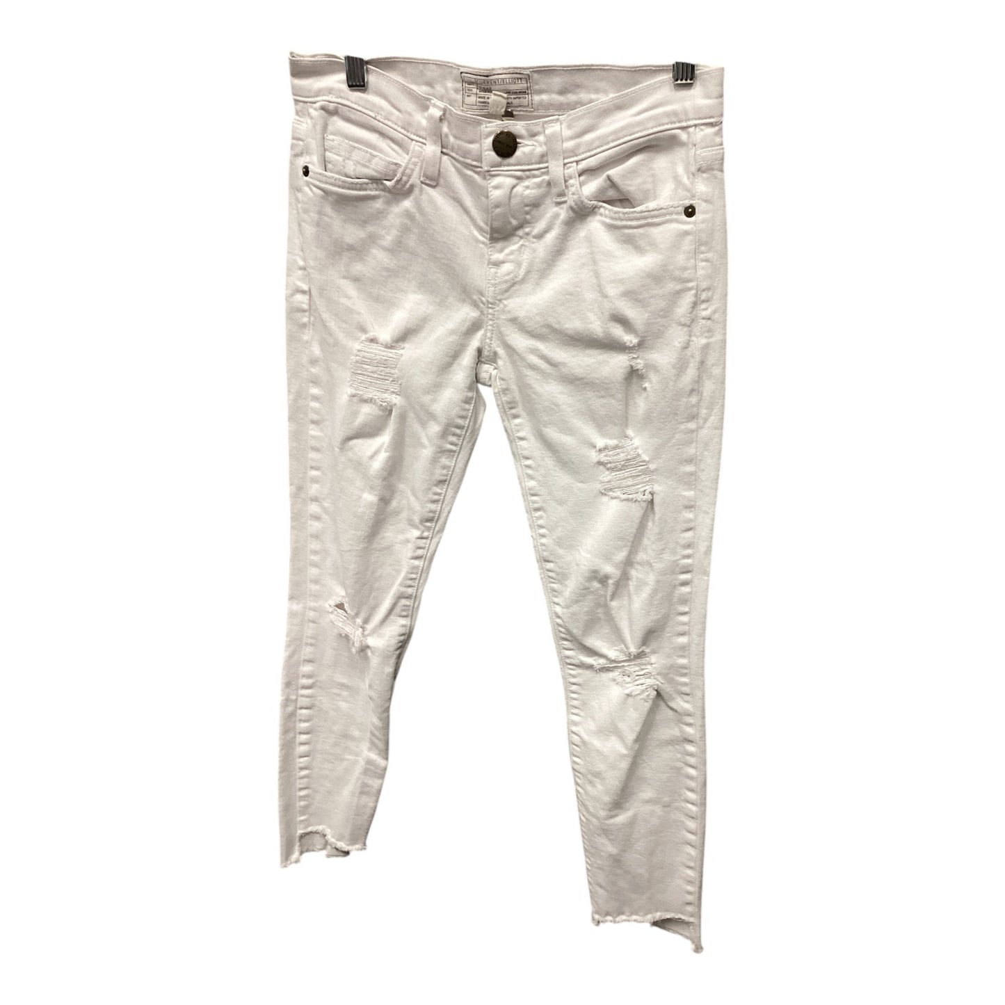 Jeans Skinny By Current/elliott In White Denim, Size: 2