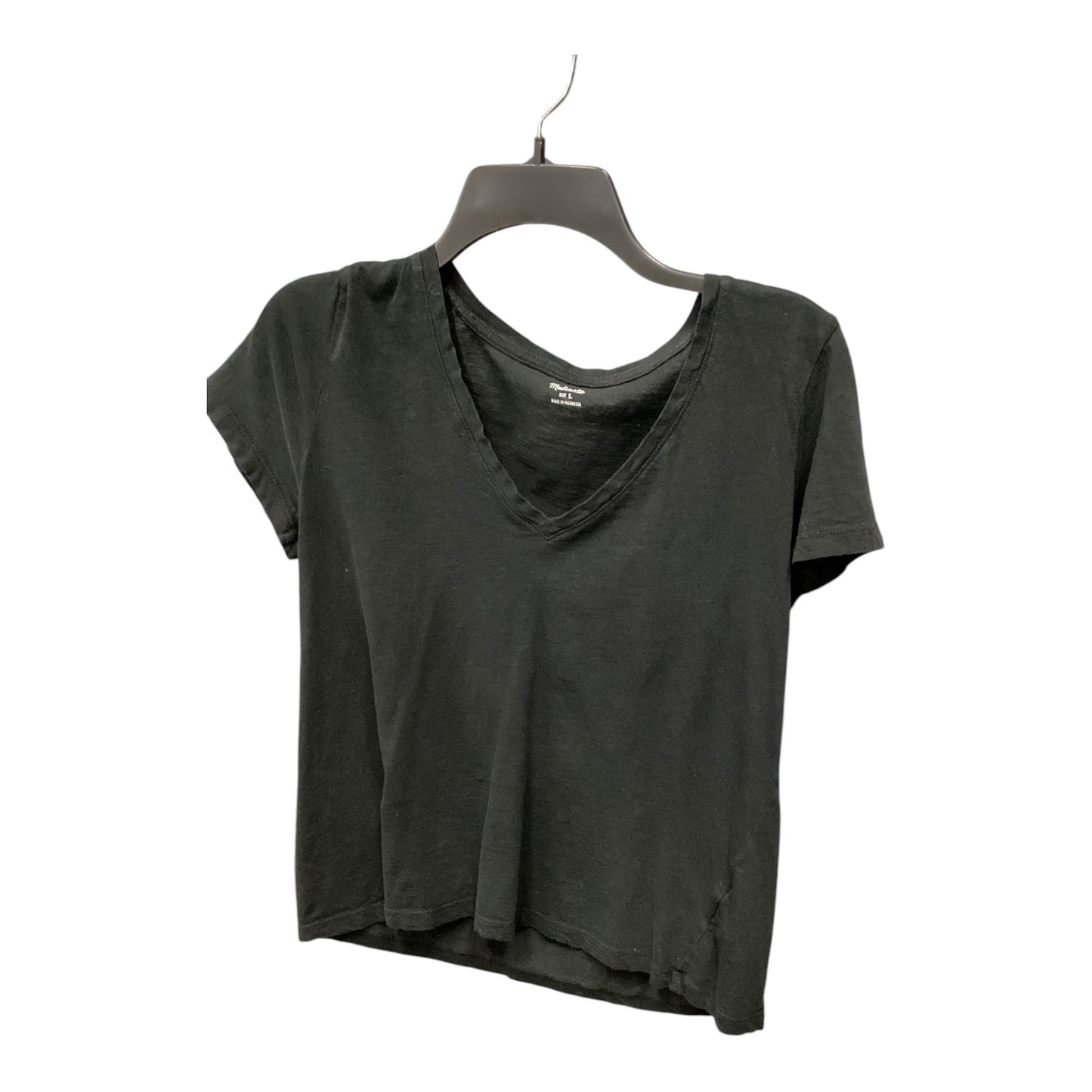 Top Short Sleeve Basic By Madewell In Black, Size: L