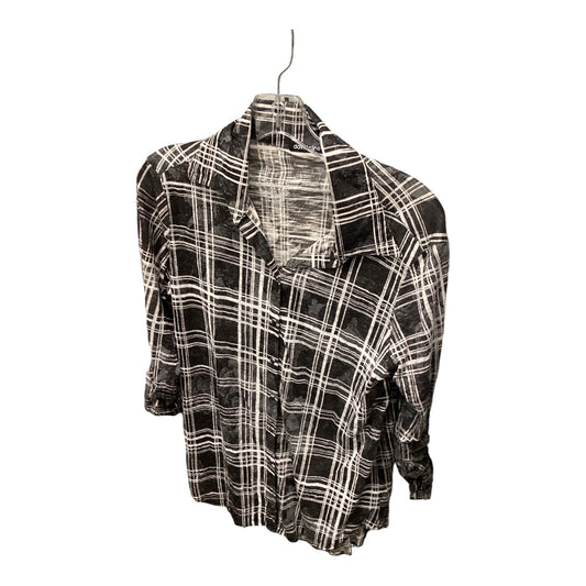 Top Long Sleeve By David Cline In Plaid Pattern, Size: S