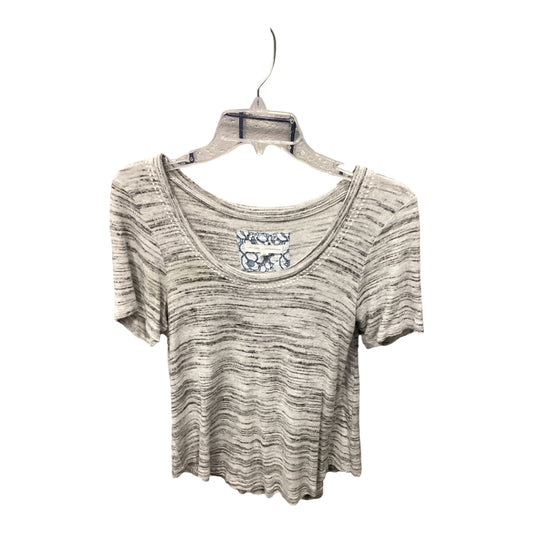 Top Short Sleeve By Anthropologie In Grey, Size: S