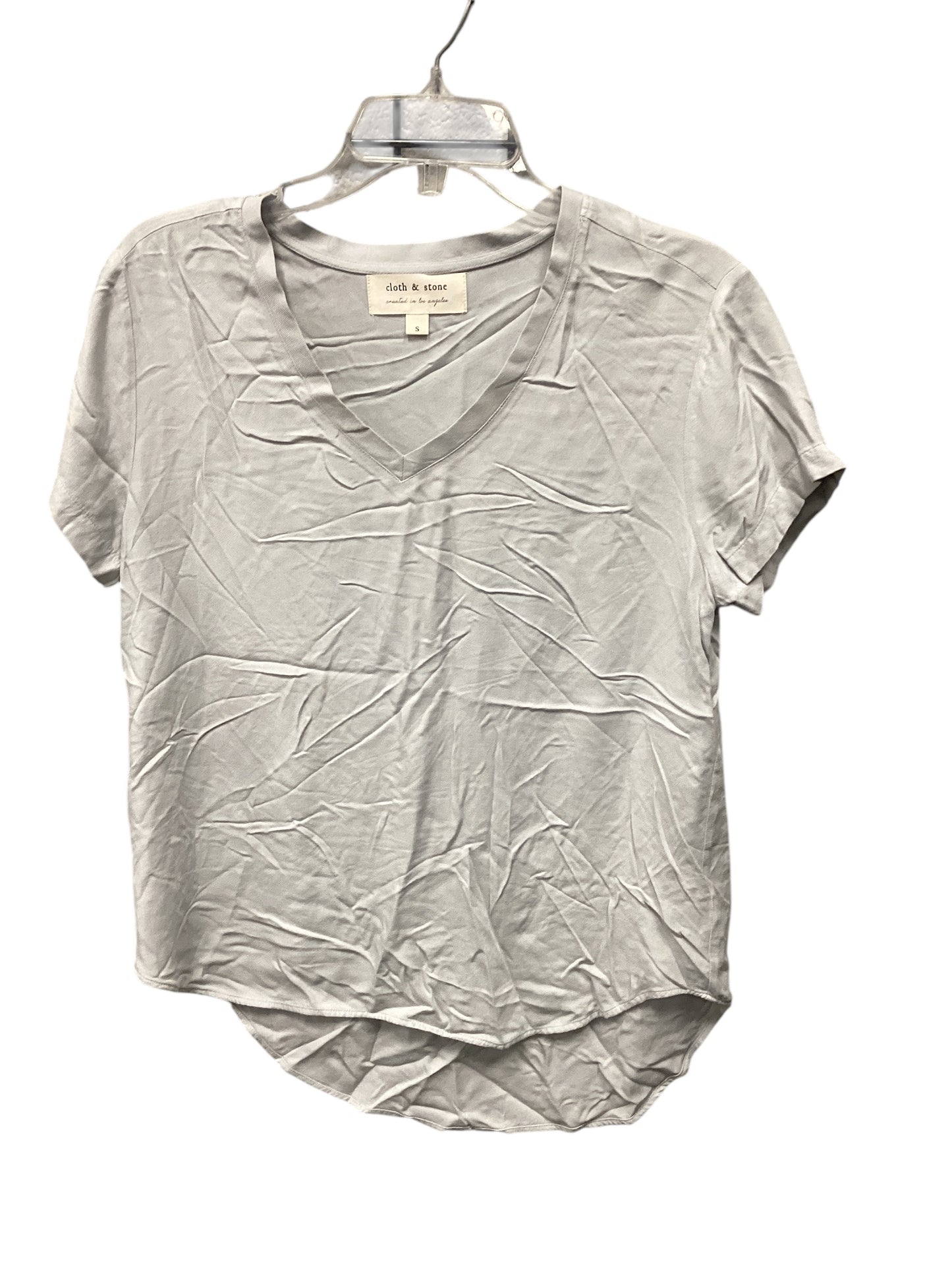 Top Short Sleeve Basic By Cloth & Stone In Grey, Size: S