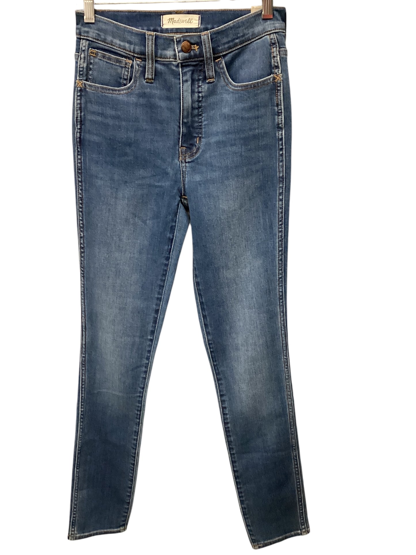 Jeans Skinny By Madewell In Blue Denim, Size: 0