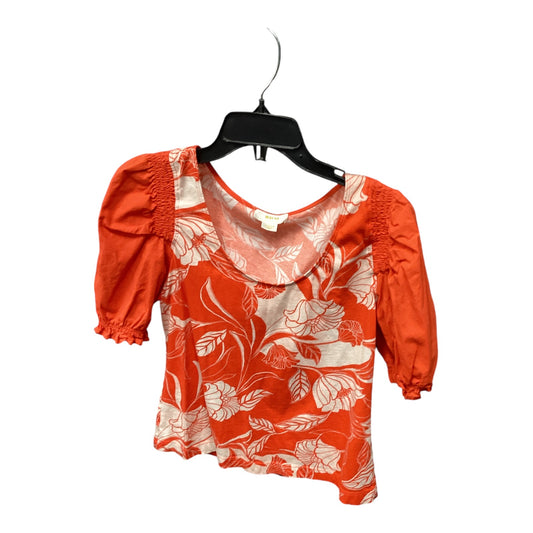 Top Short Sleeve By Maeve In Orange, Size: M