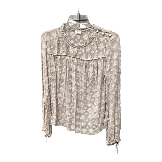 Top Long Sleeve By Wilfred In Taupe, Size: Xxs