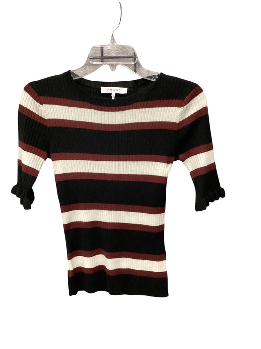 Sweater By Frame In Striped Pattern, Size: Xs