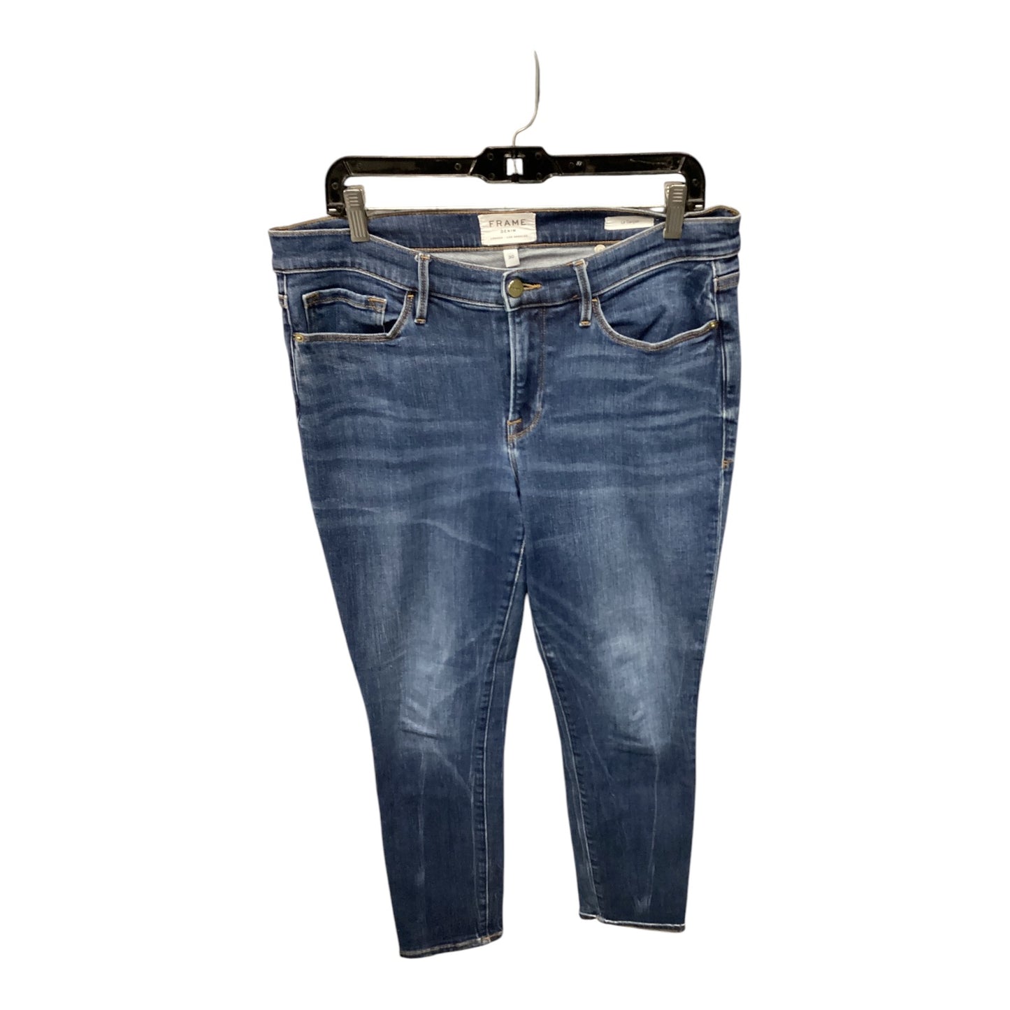 Jeans Skinny By Frame In Blue, Size: 10