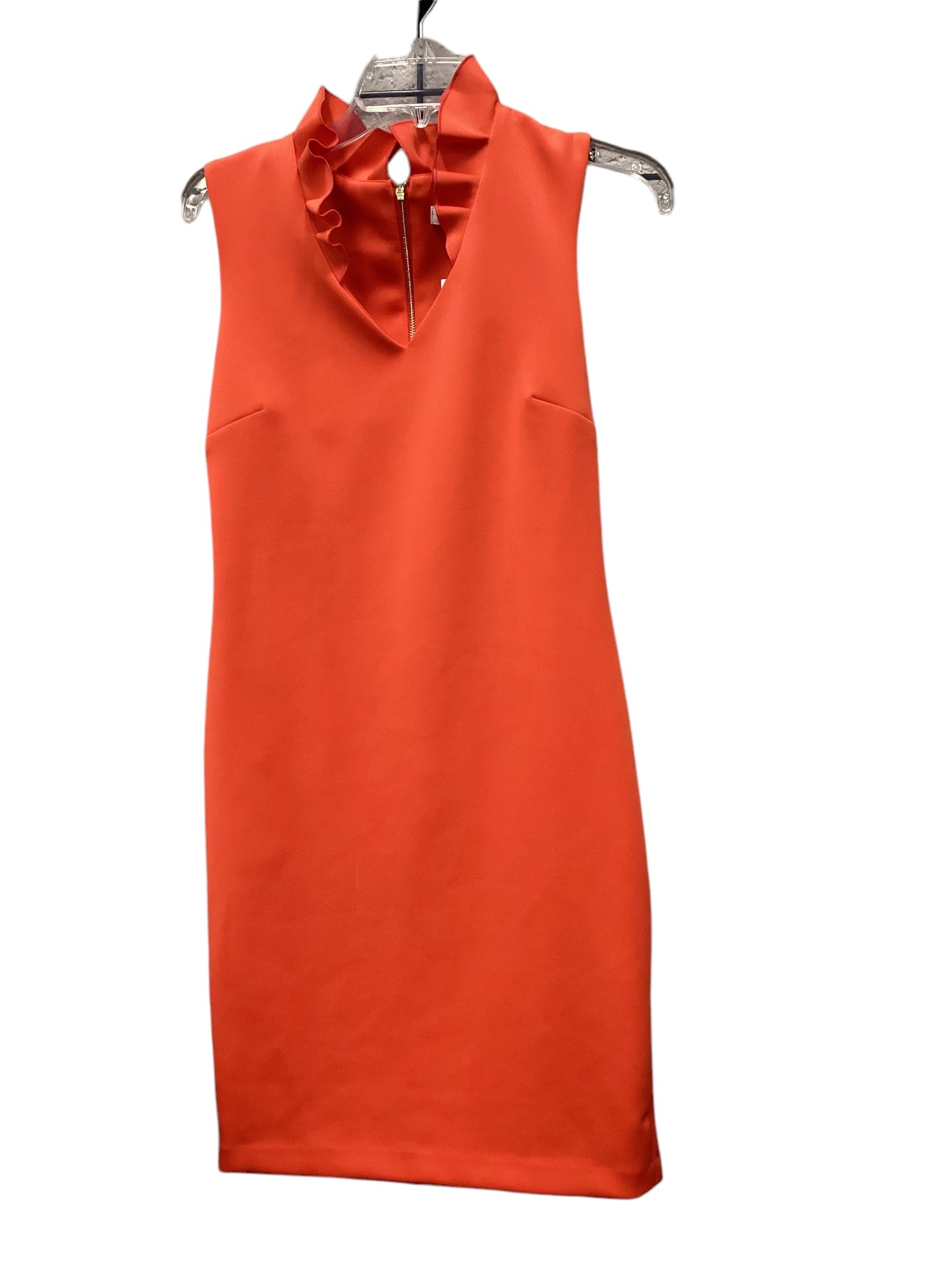 Dress Work By Calvin Klein In Orange, Size: 8