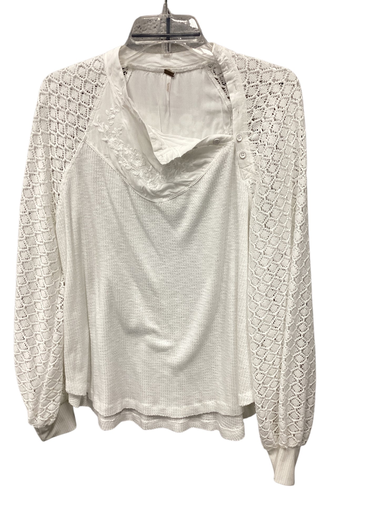 Top Long Sleeve By Free People In White, Size: L