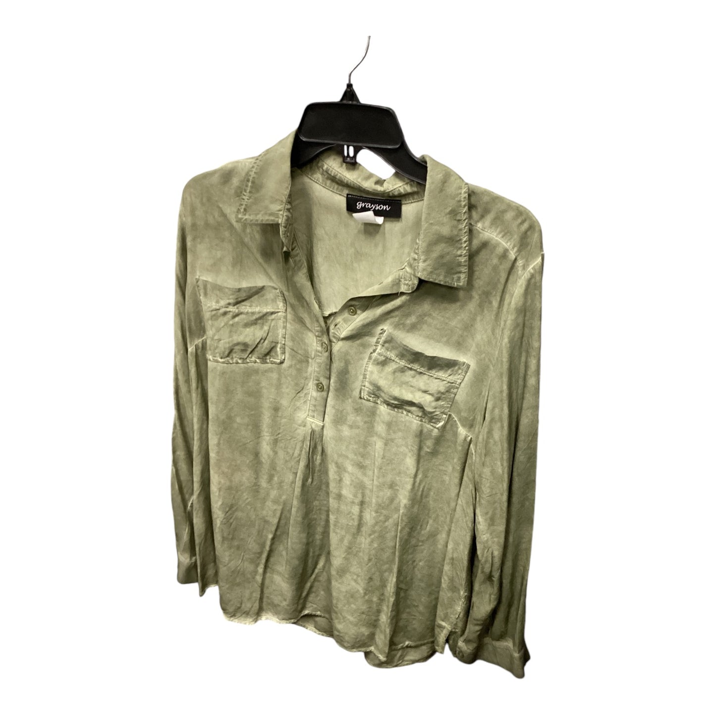 Top Long Sleeve By Grayson In Green, Size: 10