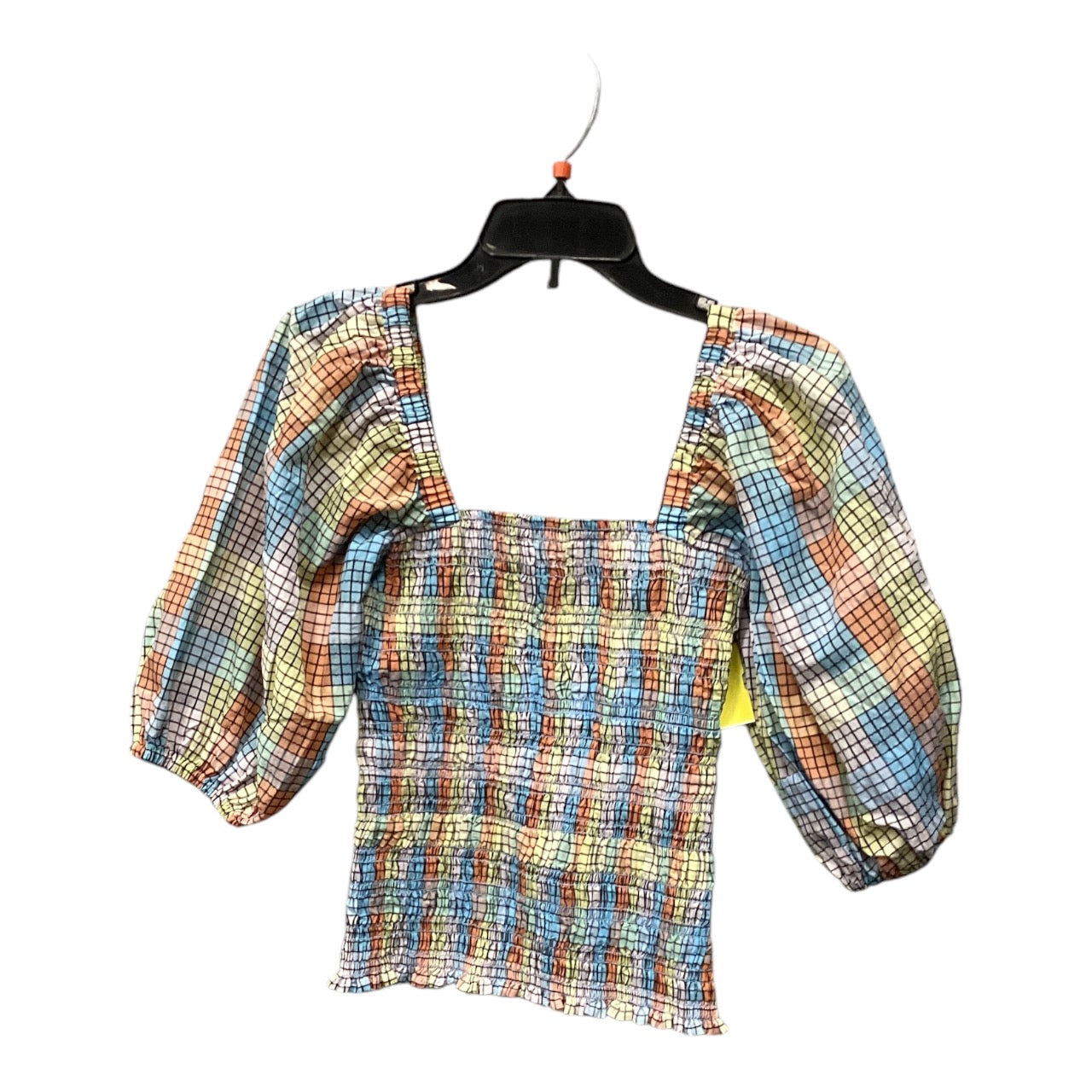 Top 3/4 Sleeve By Ganni In Multi-colored, Size: S