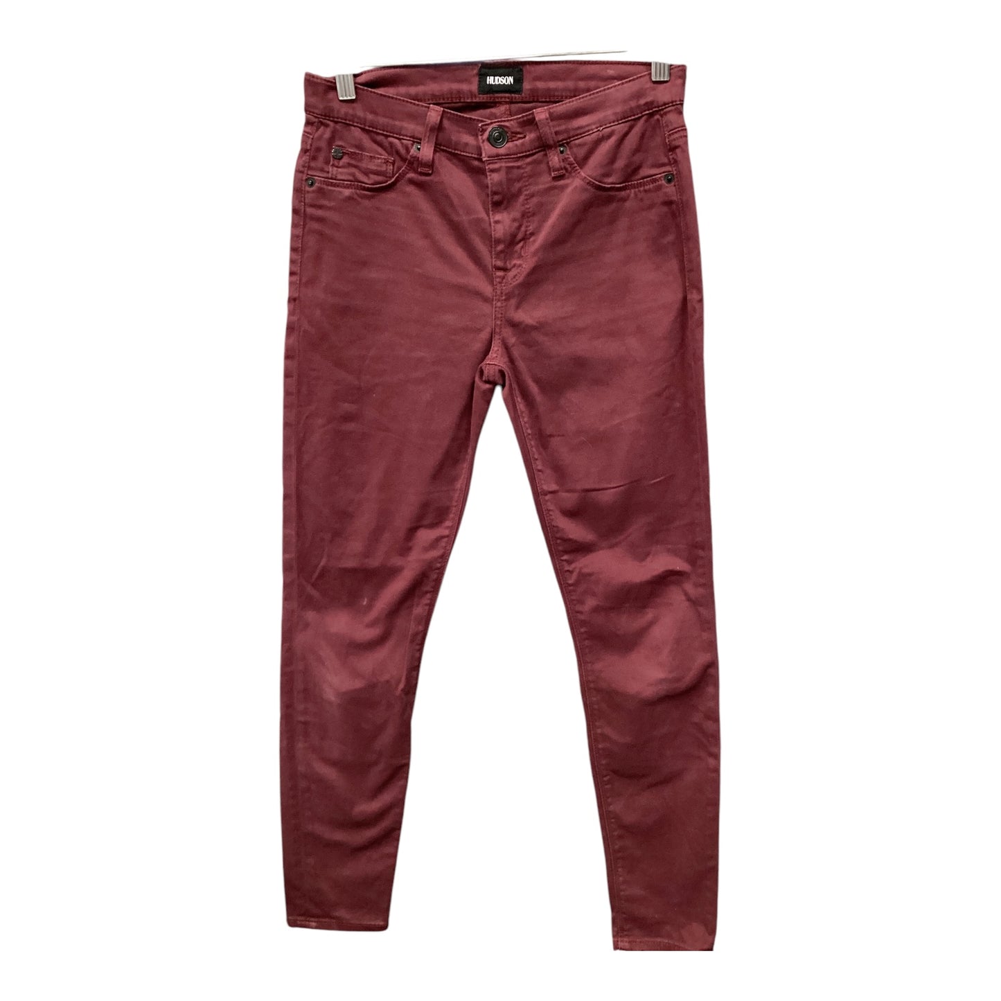 Jeans Skinny By Hudson In Maroon, Size: 2