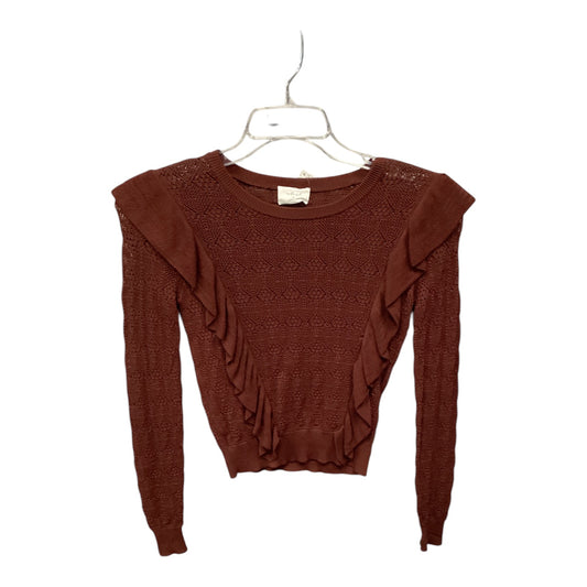 Top Long Sleeve By Wilfred In Brown, Size: Xs