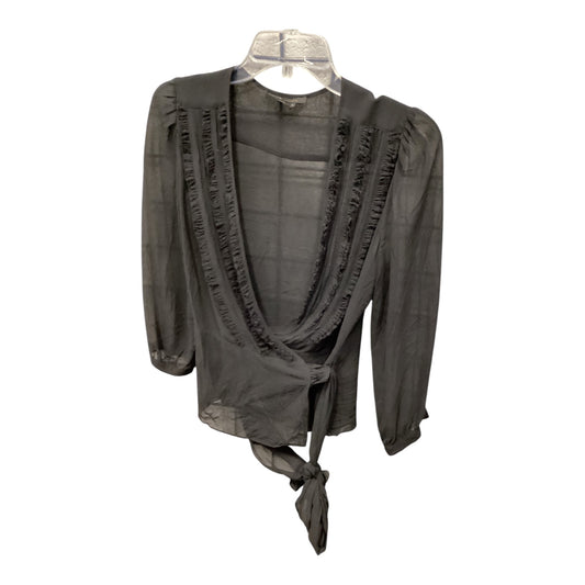 Top Long Sleeve By Bcbgmaxazria In Black, Size: S