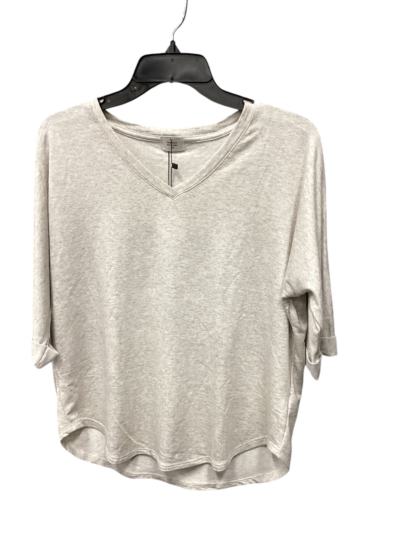 Top 3/4 Sleeve By Common Threads In Grey, Size: M